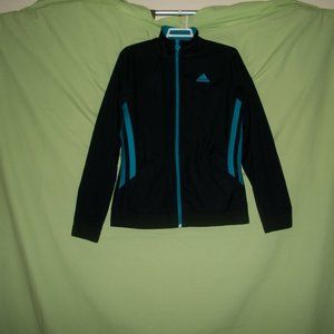 Adidas Black/Blue Zip Jacket